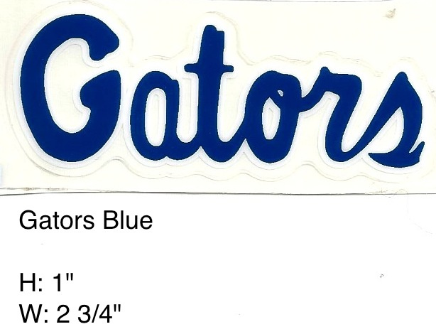 Gators blue outlined in white